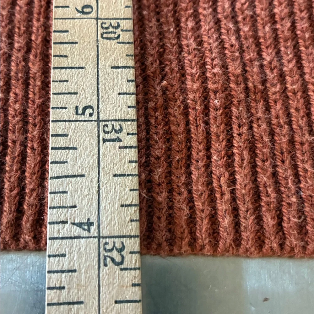 GAP Warm Brown Knit Sweater Gap Women's M Long Sleeve  Waist Coat Classic Style - Picture 13 of 16